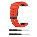 Produktbild QHJ Armband Fenix 5X 26mm für Garmin Fenix 5X Plus Band 26mm breites, weiches Silikonarmband, Für Fenix 5X / Fenix 5X Plus/Fenix 3 / Fenix 3 HR (Orange)