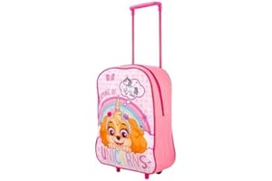 NMB FASHIN FASHION AS UNIQUE AS YOU ARE NMB Fashion Foldable Kids Travel Trolley Backpack - Wheeled Carry-On Suitcase Rucksack with Favorite Character Design for Children (Standard Dreaming of Unicorns Trolley)
