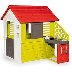 Smoby Casa Infantil Nature II con Cocina y Accesorios (810713), Color Verde (