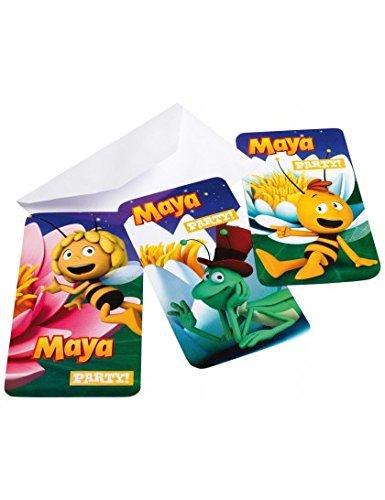 6 Einladungskarten Biene Maja