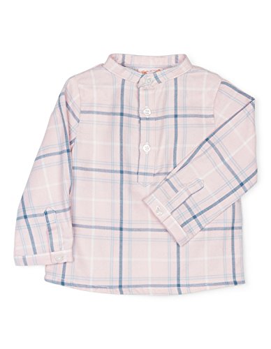 Gocco Baby Girls' Camisa Cuadrod Cruzada Formal Shirt, Pink (Rosa Viejo Claro), 18-24 Months (Manufacturer Size: 18/24)