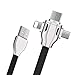 Produktbild Multi-Ladegerät-Kabel, USB Zum Typ C/Lightning/Micro 3 In 1 USB-Mutiple-Ladeschnur 1,2 M (4Ft) Kompatibel Mit Android Und Iphone