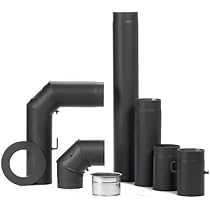 FIREFIX RD150/R kachelpijprozet voor 2 mm dikke kachelpijpen/rookbuizen met een diameter van 150 mm, voor kachels en haarden, Senotherm, donkergrijs, stijf, zwart FIREFIX RD150/R kachelpijprozet voor 2 mm dikke kachelpijpen/rookbuizen met een diameter van 150 mm, voor kachels en haarden, Senotherm, donkergrijs, stijf, zwart