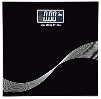 MR BRAND CREATION Personal Digital Bathroom Weighing Scale glass weight Machine for body weight measurement (8mm White Round Weighing machine) (180 KG, Silver)