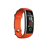gaddrt Schrittzähler Smarte Uhren, Intelligenter Farbbildschirm Blutdruck Übung Herzfrequenz (Orange)