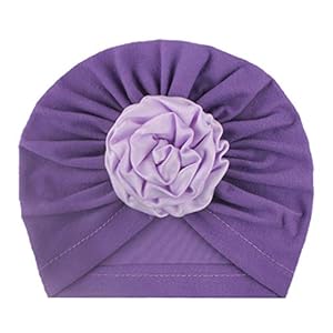 Baby Baby Comfortable 10cm Hairball Velvet Fashion Girl Boys Fashion Cute Hat (Purple)