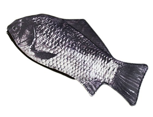 Preisvergleich Produktbild iSuperb PU Lustige Fische Mäppchen Etuischule Täschchen Federmäppchen Kosmetiktasche Organisator Stifteköcher (Crucian Fall)