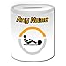 Produktbild Personalisiertes Geschenk – Rudergerät Spardose (Sport Gym Design Thema, weiß) – alle Nachricht/Name auf Ihre einzigartige – Gymnasium Übungs Krafttraining Bodybuilding Gewicht Verlust Fitness Lifestyle Concept Zeile