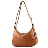 das geräumige Hauptfach mit Reißverschluss ist ist durch ein Mittelfach mit Reißverschluss geteilt | ausgestattet mit einem seitlichen Reißverschlussfach sowie zwei seitlichen Steckfächern | ein Außenfach mit Reißverschluss ist jeweils auf der Vorder- und auf der Rückseite angebracht | alle Fächer sind für Ihr Smartphone geeignet | silberfarbene Metallteile | verstärkter Boden | textiles Innenmaterial