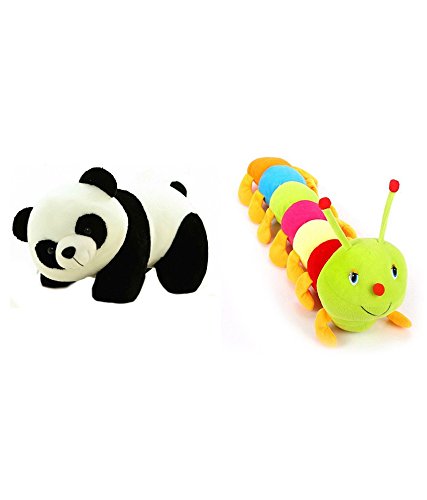 Deals India Panda and Caterpillar Soft Toy
