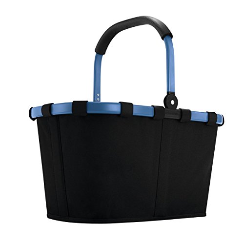 Preisvergleich Produktbild Reisenthel Einkaufskorb, Polyester, schwarz / blau 48x29x28 cm