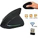 Produktbild Drahtlose Maus 2,4 GHz Spiel Ergonomisches Design Vertikale Maus 1600 DPI USB Mäuse (Schwarz)