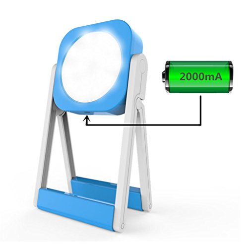 Preisvergleich Produktbild HETAO LED-Spiegelleuchte, Kosmetikspiegel Touch-Schalter 3 Schattierungen Von Licht Zusammenklappbar Dekorative Tischlampe Blau (117 * 28 * 216Mm)