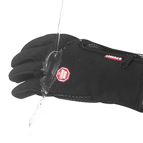 Fahrradhandschuhe, Touchscreen, wasserdicht und winddicht von Browill, Winterhandschuhe, Radsport Handschuhe, Sporthandschuhe, Geeignet für den Outdoor Sport wie Radsport, Reiten, Skifahren, Klettern, Laufen, Wandern, Autofahren , Camping, [L, Schwarz] - 7