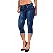 Produktbild Damen Loch Denim Hose Yogogo Hohe Taille Jeans Hosen Sommer Yoga Leggings Yogahose Druck Lange Bleistift Pants 3/4 Tummy Control Laufhose Sport Fitness Workout Leggins Slim Fit Dünne Sporthose