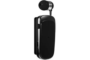 Uposao Oreillette Bluetooth sans Fil 4.1 Écouteurs Intra-Auriculaires Anti-Bruit Rétractable 10m Transmission Écouteur Mono, Connecter 2 Appareils Simultanément pour Conducteur, Vélo, Sport