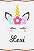 Produktbild Lexi: Personal Notebook | Personal Diary | Unicorn Notebook | Personalized Journal | Customized Journal | Unicorn Lover Gift | Personal Name Notebook