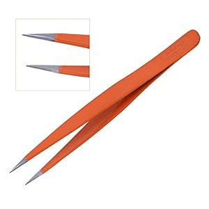 Professional Eyebrow tweezer Pointed plucker hair remover Tweezerette (ORANGE) - Image 6