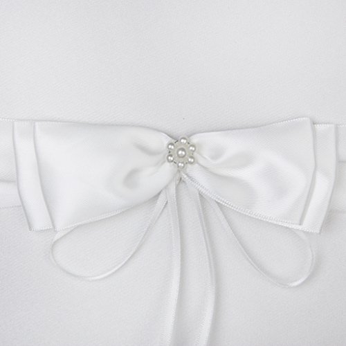 Ivory Satin Blumenkorb Blumenmädchen Streukörbchen Blumendekor für Hochzeit - 7