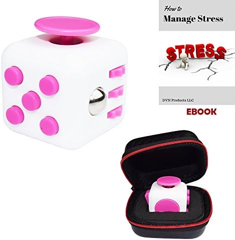 Fidget Cube Toy for Children and Adults: Stress and Anxiety Relief Reducer, Perfect Gift for Autism, Anger, ADD, ADHD &amp; PTSD with BONUS Zipper Case