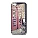 Produktbild Retro Vintage Custom Telephone Booth with Bicycle iPhone 5 iPhone 5S iPhone SE Thin Protective Case, Ultra Thin Cell Phone Casing for iPhone 5/5s/se