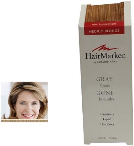 HairMark-Gray Gone Liquid Root Touch Up Hair Color Medium Blonde by ColorMetrics by HairMark