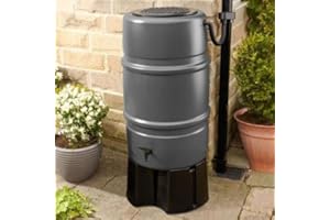 Harcostar 227 litre Grey Water Butt Kit inc. stand and downpipe fittings