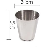 BİODATA 2 Adet Paslanmaz &Ccedil;elik Bardak Metal Su &Ccedil;ay Bardağı 200Ml 430 Kalite Y&uuml;kseklik 8,5 Cm