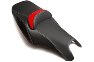 POLIPARTS Coprisella Colore Nero con Cuscinetto Rosso per Yamaha T-MAX TMAX 500 Anno 2008 2009 2010 2011 (Rosso)