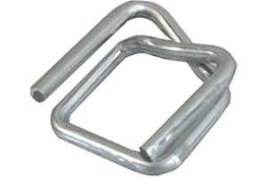 Tecplast Set da 500 Fibbie per Reggia da 19 mm - Qualità PRO BC - Fermagli autobloccanti in acciaio zincato