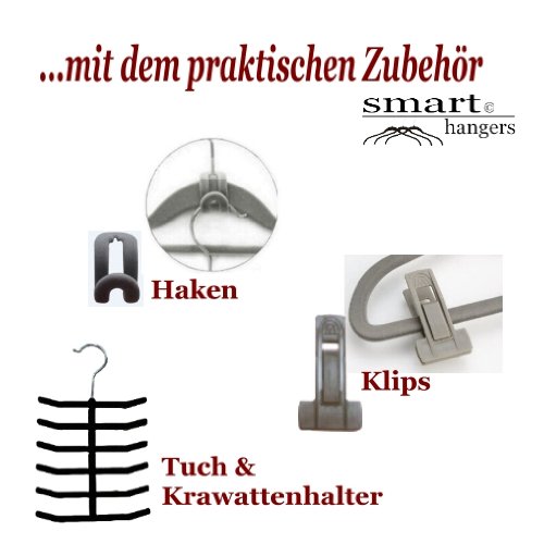 Smart-Hangers -50 Bügel- Grau / magic raumspar rutschfeste Kleiderbügel - 7