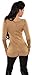 Enzoria Women's Pencil Plain Long Sleeve Dress -  Brown - Caramel - One size