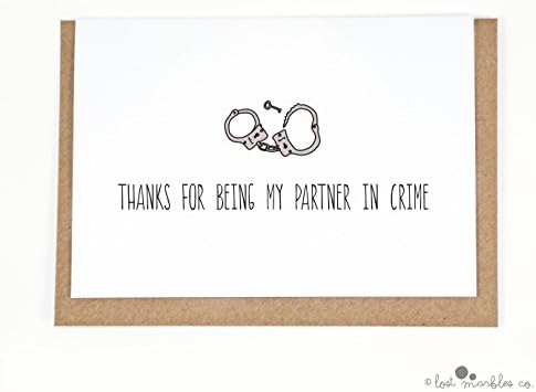 Friendship Card - Thanks for Being my Partner in Crime