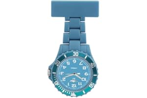 Prince London NY New York rubberised plastic nurses fob watch with pin - Pale Blue