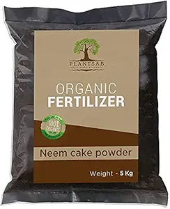 PLANTSAB Neem Cake Powder Organic Fertilizer & Pest Repellent for Home Gardening & Plants (10 Kg)