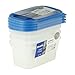 Produktbild Rotho Gefrierdose Domino - Aromafeste Aufbewahrungsbox - 4er Set Vorratsdose BPA-frei - Reinigung der Gefrierdose in der Spülmaschine - 0.2 l Inhalt Pro Gefrierbox - Weiss/blau