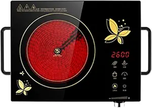 Jukkre Portable Induction Stove, 2500-Watt 120-Volts Induction Cooker Smart Touch Sensor Electric Ceramic Cooker, Stainless Steel Cookware Ceramic Glass Plate Cook-top with Temperature Control