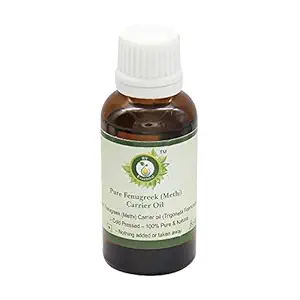 R V Essential Fenugreek Oil | Methi Oil | Fenugreek Seed Oil | For Massage | For Hair Growth | Trigonella Foenumgraecum | 100% Pure Natural | Cold Pressed | 30ml | 1.01oz