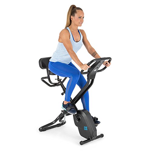 CAPITAL SPORTS Azura X1 • X-Bike • Fitnessbike • Heimtrainer • Pulsmesser • Trainingscomputer • klappbar • 4 kg Schwungmasse • 8-stufiger Widerstand • platzsparend • 7 Stufen höhenverstellbar • schwarz - 4
