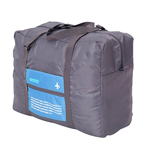 Preisvergleich Produktbild Gosear Portable Faltbare Wasserdichte Big Kapazität Travel Trolley Gepäck Kleidung Lagerung Handgepäck Duffle Tasche Blau