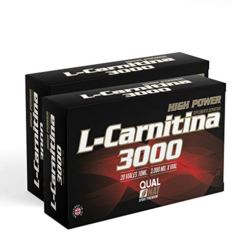 L Carnitina 3000 | Líquida | L-carnitina Con Vitamina C | Quemagrasas, PACK 2-40 Viales