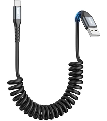 90 Grad USB 2.0 Spiralkabel – Stecker Auf Buchse, Rechtwinklig Für Maus, Tastatur & Mehr