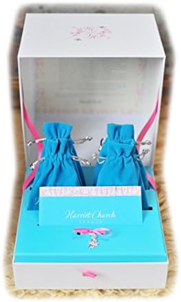 Personalised 25th Wedding Anniversary Silver Wedding Keepsake Gift Box by Harriet Church (Baby Blue)