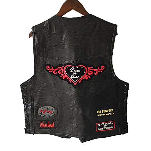 AIQIXING Motocicleta Chaleco Punk Retro Parche Motocicleta...