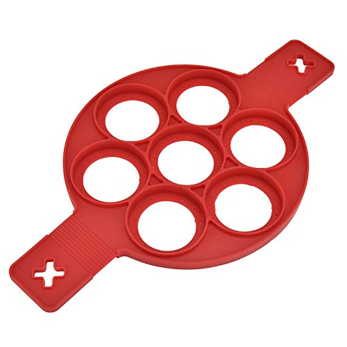 Omelet,Tonsee Fantastic Fast&Einfache Möglichkeit Perfekte Panicakes, Nonstick Silikon Ei Ring Pfannkuchen Form