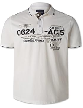 C&A Herren Poloshirt Große Größen XXL Übergröße Bio - Baumwolle einfarbig creme weiß