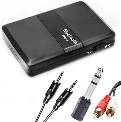 Henweit Portable Bluetooth 4.1 Transmitter Receiver for TV / Car (3.5mm, RCA), Portable Wireless Stereo Music Transmitter Receiver for 3.5mm Audio Devices - Paired with 2 Bluetooth Headphones, aptX-LL Low Latency, A2DP Stereo Music Transmission.