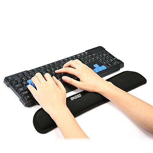 OXoqo Premium Plattform Gummi Tastatur Pad Handgelenkauflage mit Speicher Schaum für PC,Schwarz - 6