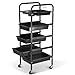 5 DRAWER BLACK TROLLEY SALON HAIR DRESSING PARLOUR KITCHEN BATHROOM STORAGE UNIT