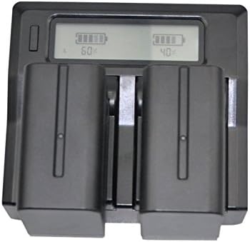 Jiexi® Quick LCD-Display Charger +2x 7800mAh Battery For Sony NP-F970 NP-F960 NP-F950 NP-F930 NP-F770 NP-F750 NP-F550 NP-F330 NP-F570 CCD-TRV CCD-TR Series Camcorder Photography LED Vedio Light